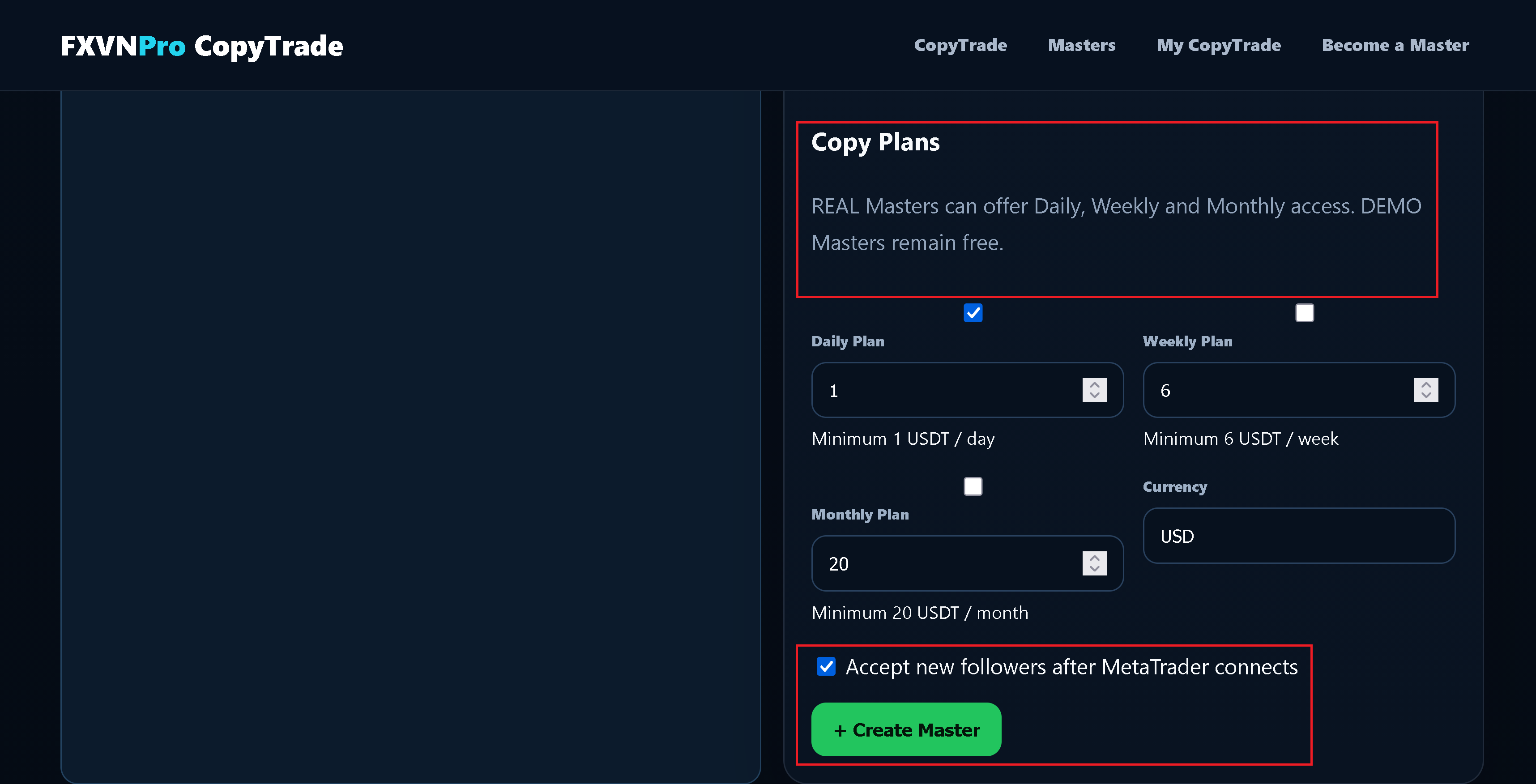 Configure Daily, Weekly and Monthly copy plans
