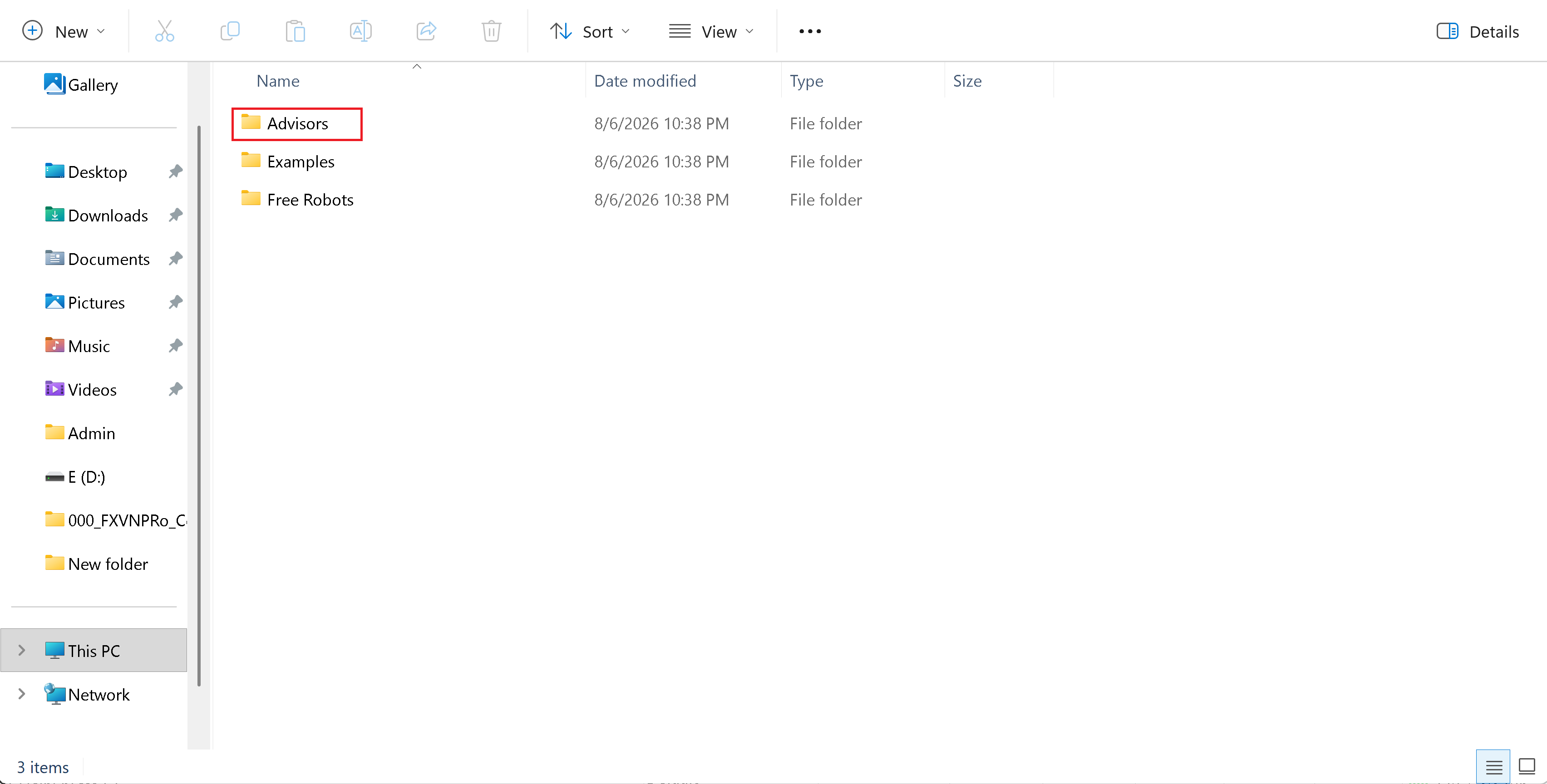 Locate the Expert Advisors folder