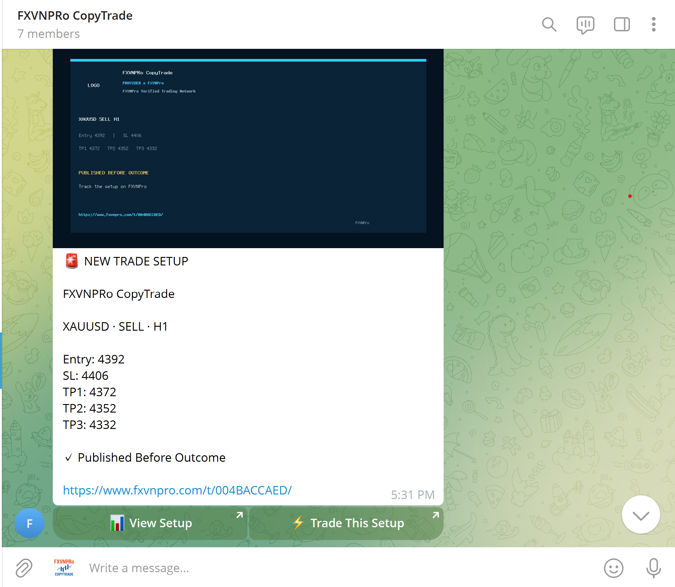 Real Telegram setup