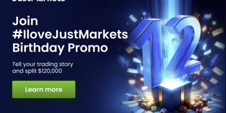 How does JustMarkets launch a Birthday Promo with a $120,000 Prize Pool