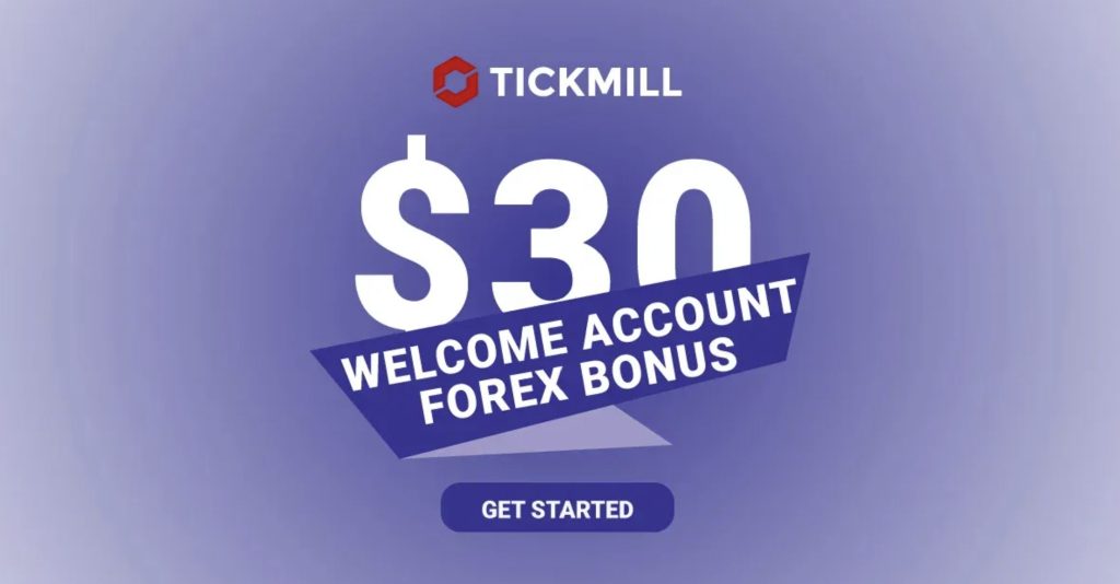Tickmill $30 No Deposit Bonus