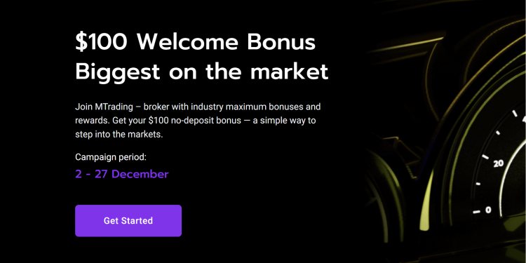 MTrading Welcome No Deposit Bonus
