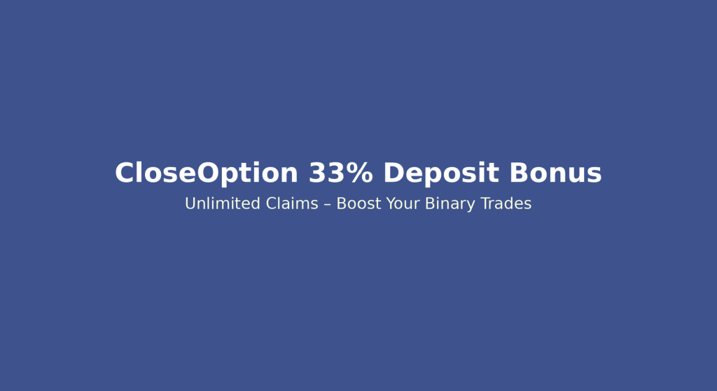 CloseOption 33% Deposit Bonus