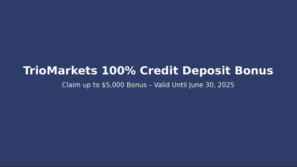 TrioMarkets 100% Deposit Bonus