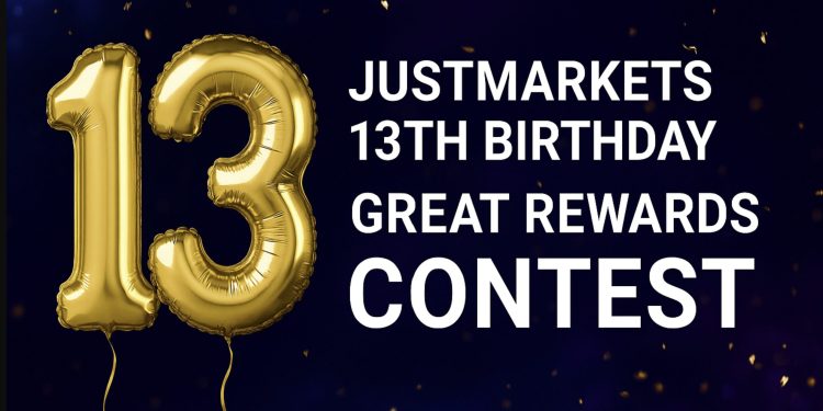 JustMarkets 13th Birthday Great Rewards Contest.
