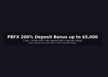 PBFX 200% Deposit Bonus up to $5,000