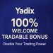 Yadix offers a 100% welcome bonus