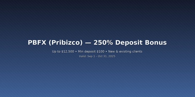 PBFX (Pribizco) 250% Deposit Bonus