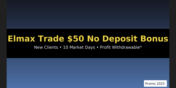 Elmax Trade $50 No Deposit Bonus