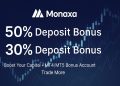 Monaxa 50% and 30% Deposit Bonus