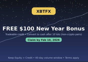 XBTFX FREE $100 New Year Bonus
