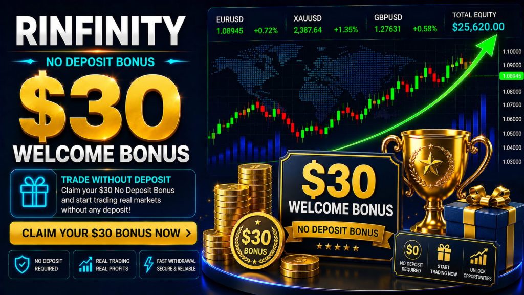 Rinfinity 30 USD Welcome Bonus