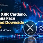 Altcoins XRP, Cardano, and Solana Face Continued Downside Pressure Amid Key Technical Tests
