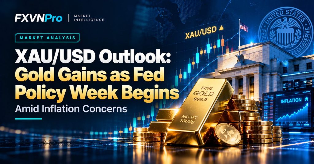 Gold Gains as Fed Policy Week Begins Amid Inflation Concerns