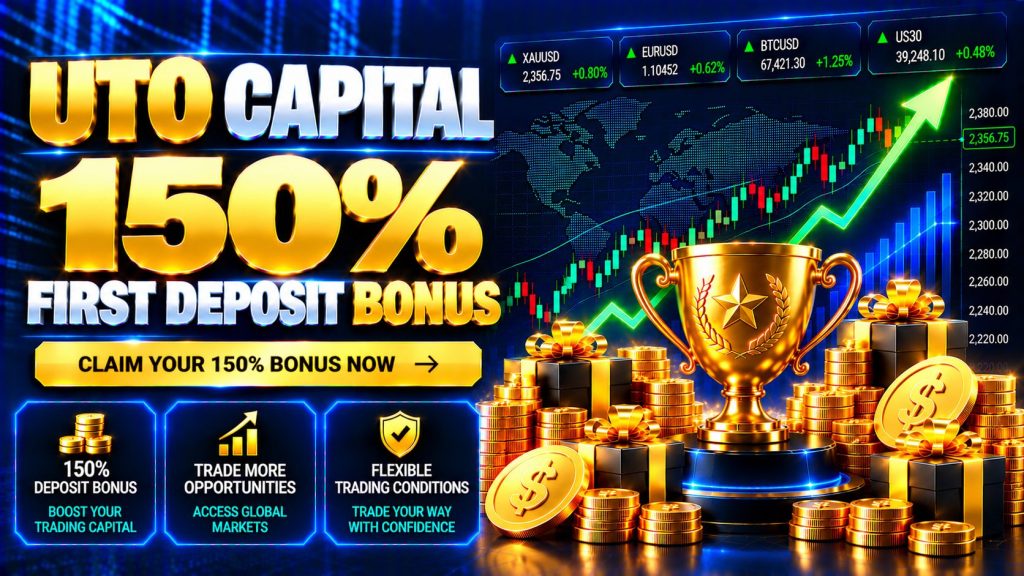 UTO Capital 150% First Deposit Bonus