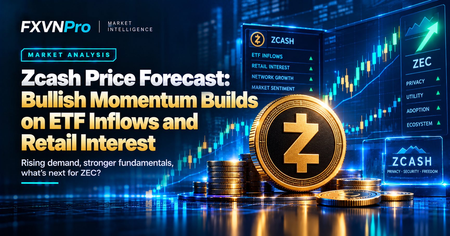 Zcash Price Forecast Bullish Momentum Builds on ETF Inflows and Retail Interest